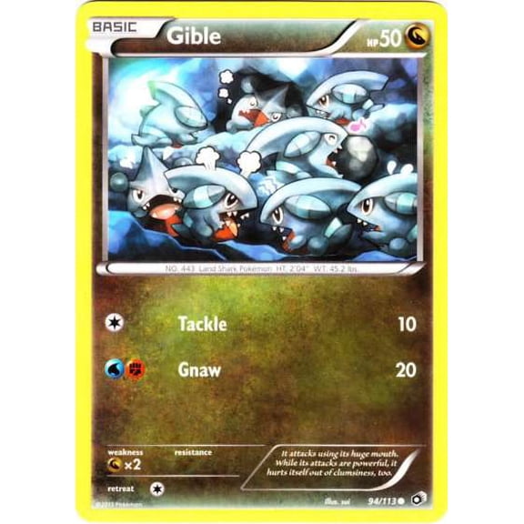 Pokemon Legendary Treasures Common Gible #94