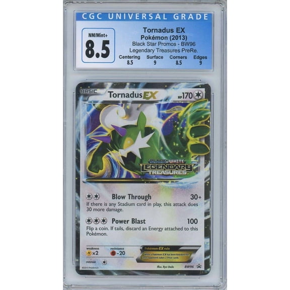 Pokemon Legendary Treasures Promo Tornadus EX BW96 [CGC 8.5 with Subgrades]