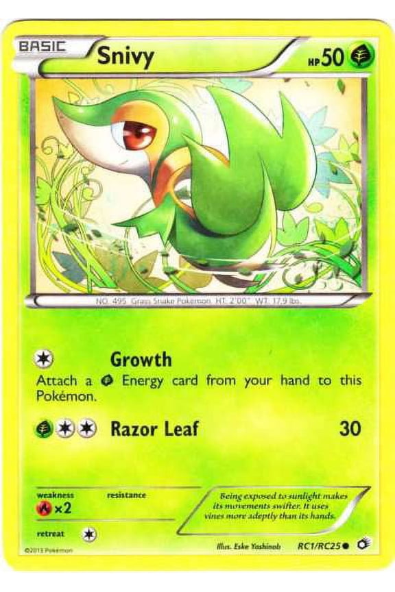 Pokemon Legendary Treasures Radiant Collection Common Snivy RC1