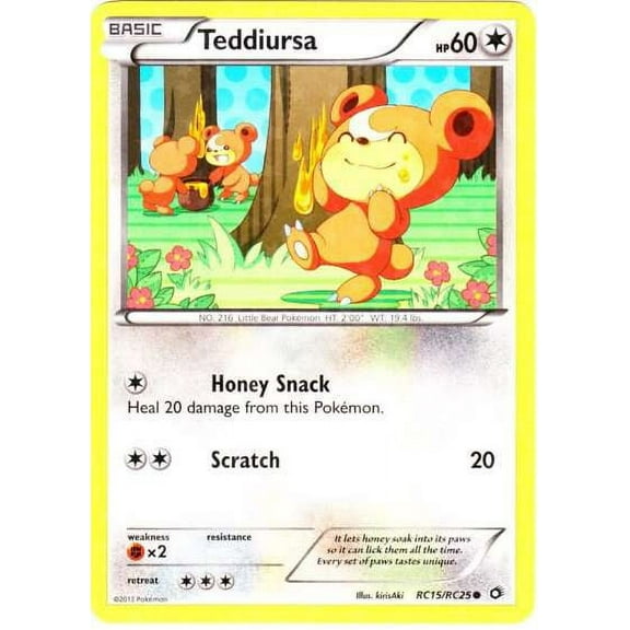Pokemon Legendary Treasures Radiant Collection Common Teddiursa RC15