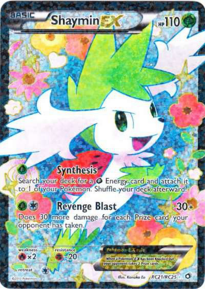 POKEMON SHAYMIN EX RC21/RC25 Full Art RADIANT COLLECTION Legendary  Treasures.