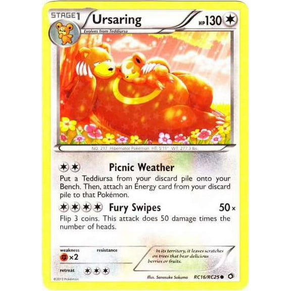 Pokemon Legendary Treasures Radiant Collection Common Ursaring RC16