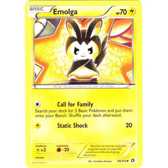 Pokemon Legendary Treasures Uncommon Emolga #49