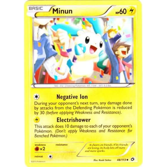 Pokemon Legendary Treasures Uncommon Minun #48