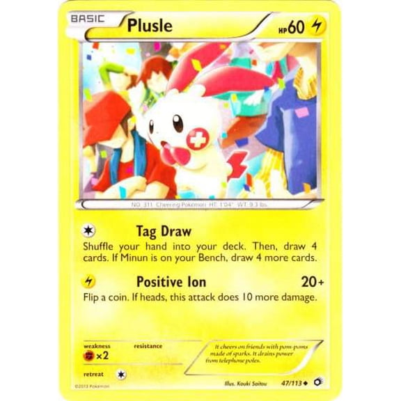 Pokemon Legendary Treasures Uncommon Plusle #47