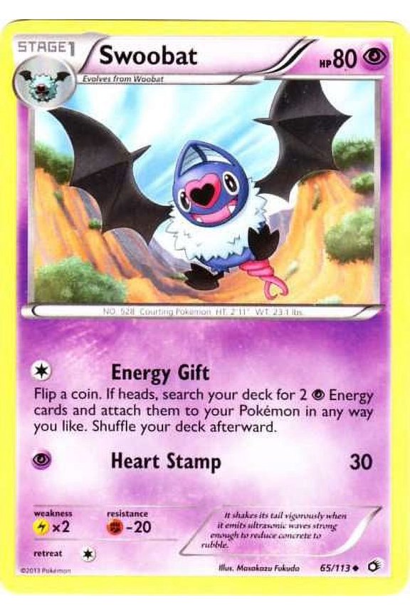 Pokemon Legendary Treasures Uncommon Swoobat #65