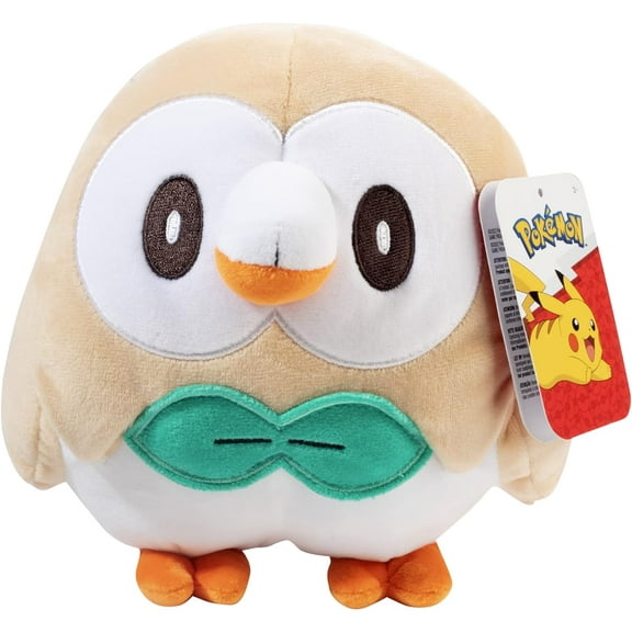 Pokemon Legends: Arceus 8" Rowlet Plush - Officially Licensed - Soft Stuffed Animal Toy - Add Rowlet to Your Collection! - Great Gift for Kids, Boys, Girls & Fans of Pokemon
