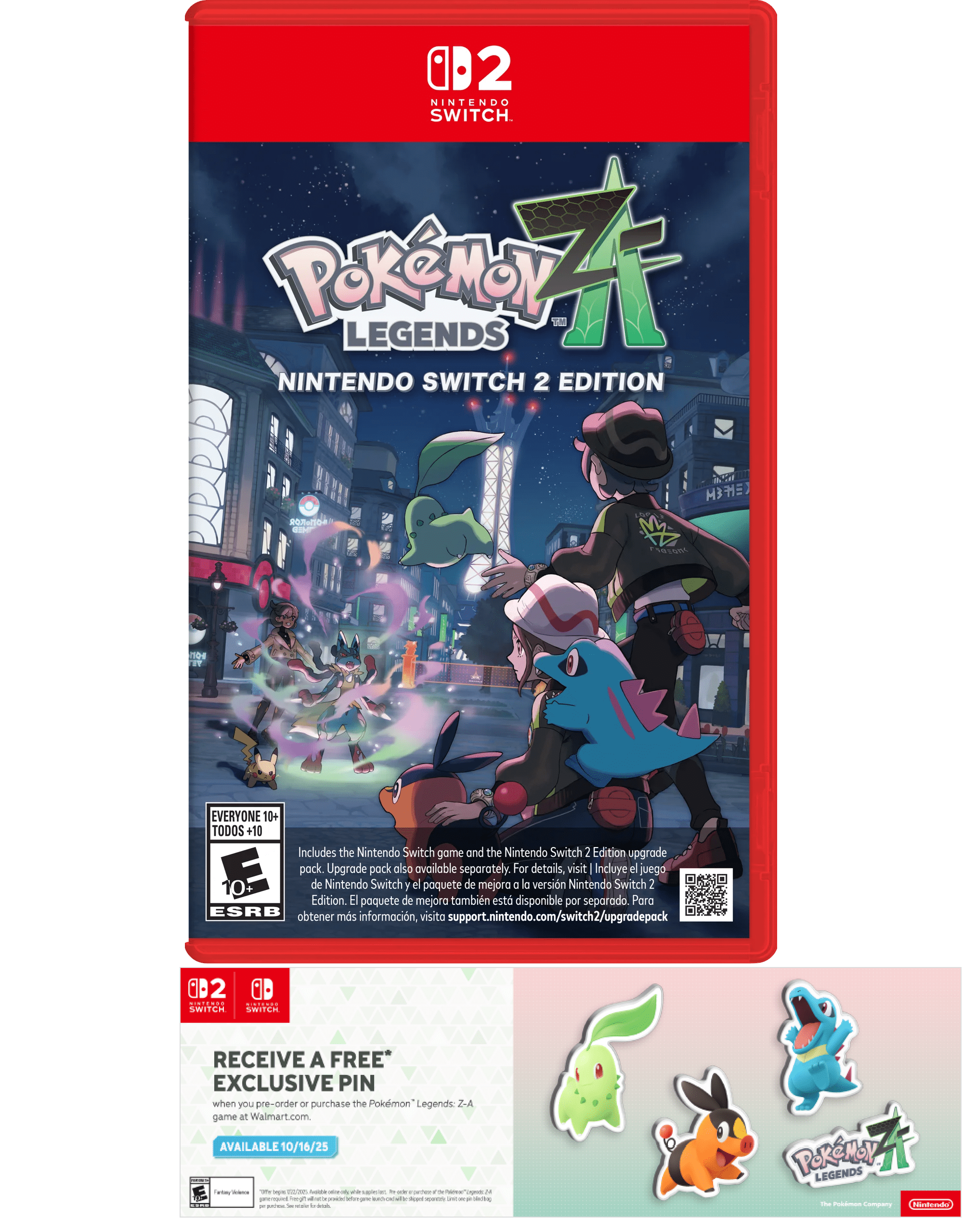 ポケモンタウン2 バラ4個セット Pokemon Legends Z-A, Nintendo Switch 2 Exclusive Mystery Pin