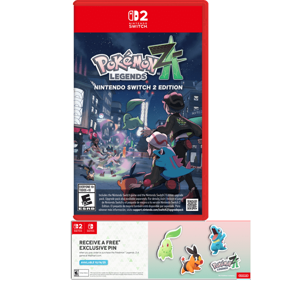 Pokemon Legends Z-A, Nintendo Switch 2 game with Exclusive Mystery Pin
