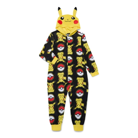 Pokemon Boys Union Suit with Hood, Sizes 4-12