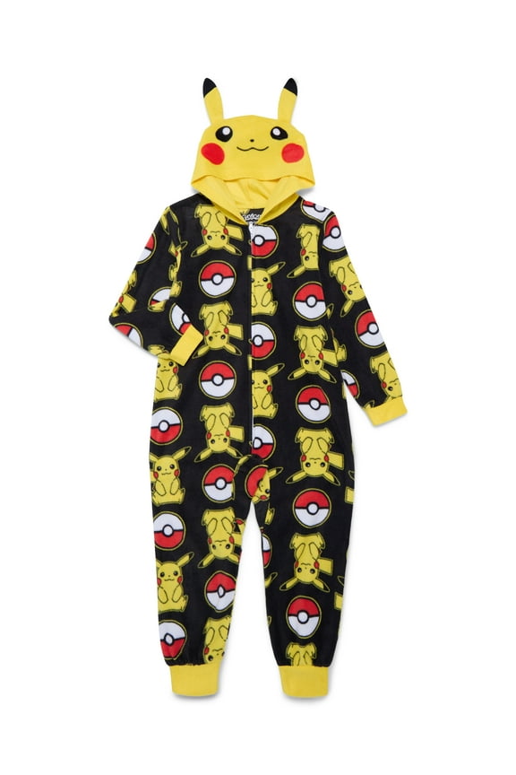 Pokemon Boys Union Suit with Hood, Sizes 4-12