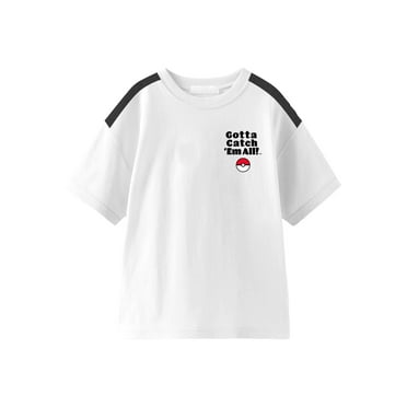 Pokemon Line Black Boys Graphic Crewneck Tee with Short Sleeves, Sizes 4-18