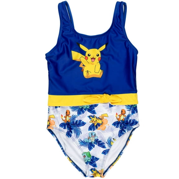 Pokemon Lined One-Piece Swimsuit (Girl's), Size 6