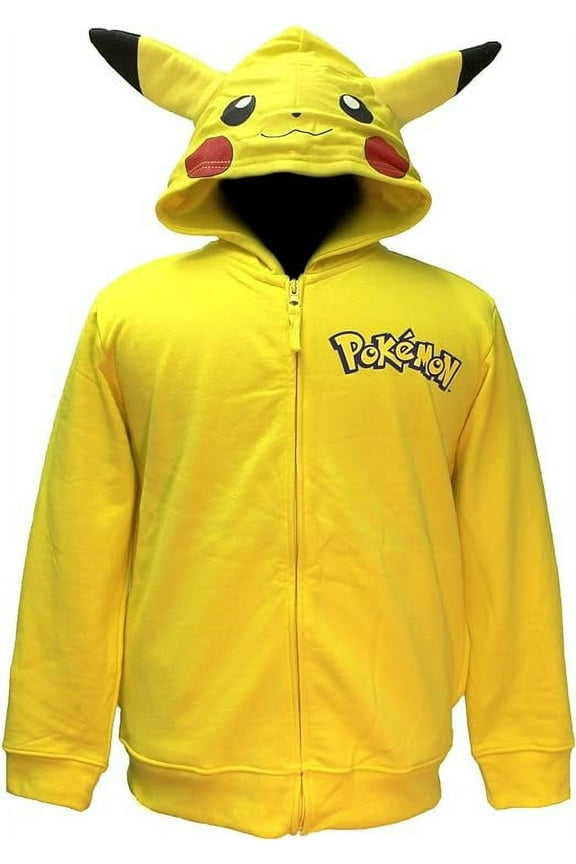 Pokemon Little Boys Pikachu Costume Hoodie, Yellow, Small - 4