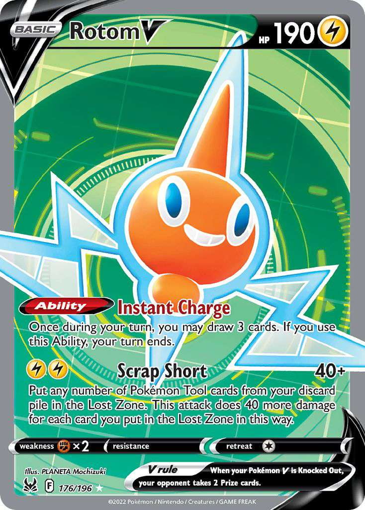 Pokemon Lost Origin Ultra Rare Rotom V #176 (Full Art)