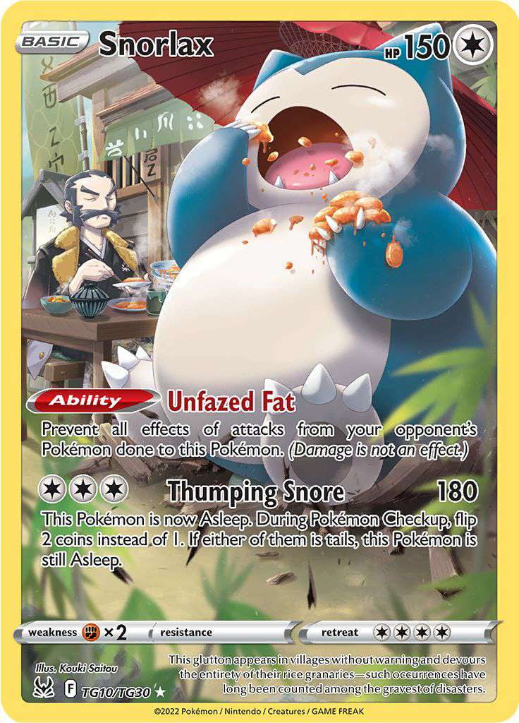 pokemon trading card game lost origin ultra rare snorlax tg10 This Pokémon Trading Card Collection Packs More Than 50 Cards for Under $10  on Amazon