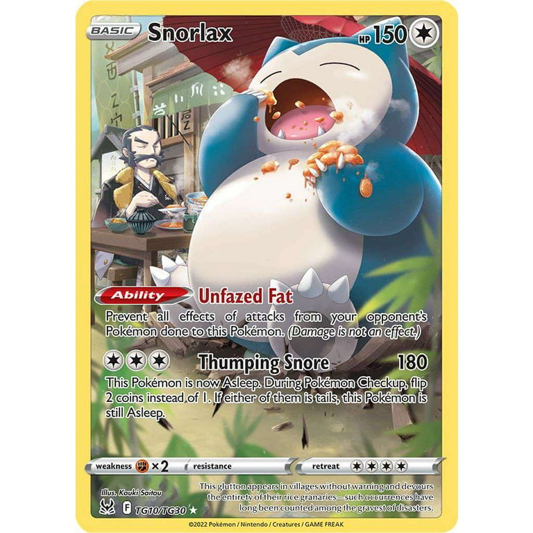 Pokemon Lost Origin Ultra Rare Snorlax TG10 (Trainer Gallery) Pokemon Lost Origin Ultra Rare Snorlax TG10 (Trainer Gallery)