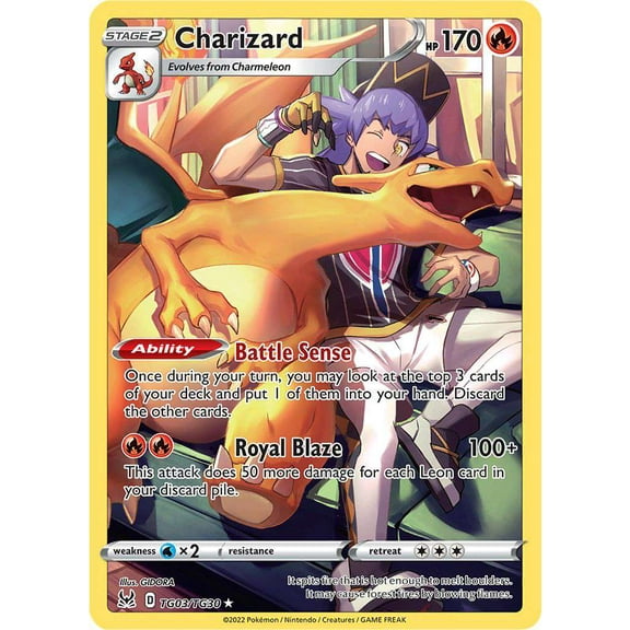 Pokemon Lost Origin Ultra Rare Charizard TG03 (Trainer Gallery)
