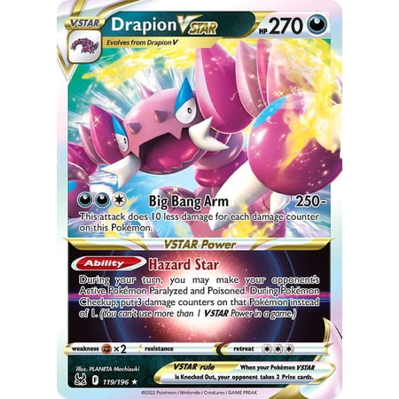 Pokemon Lost Origin Ultra Rare Drapion VSTAR #119