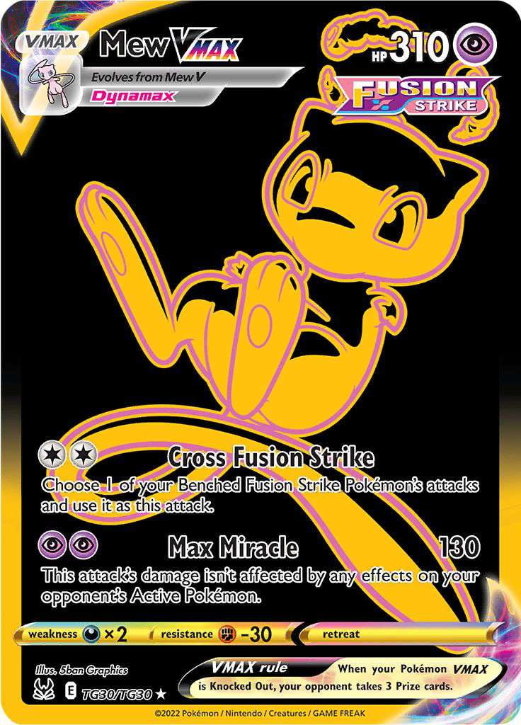 Pokemon Lost Origin Ultra Rare Mew VMAX TG30 - Walmart.com