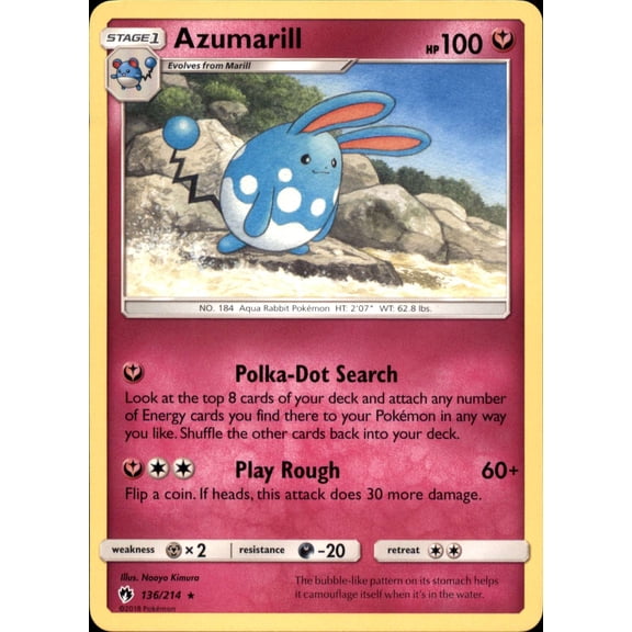 Pokemon Lost Thunder Azumarill #136