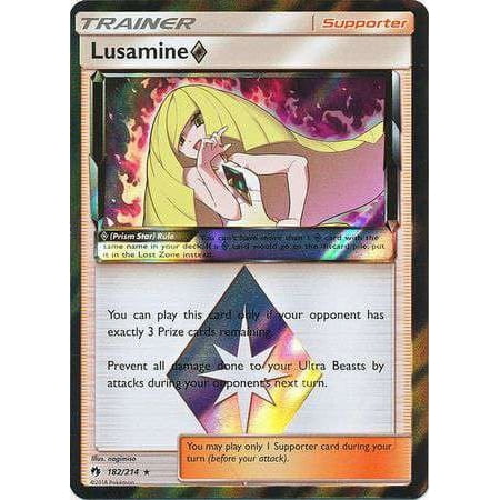 Pokemon Lost Thunder Lusamine Prism Star #182