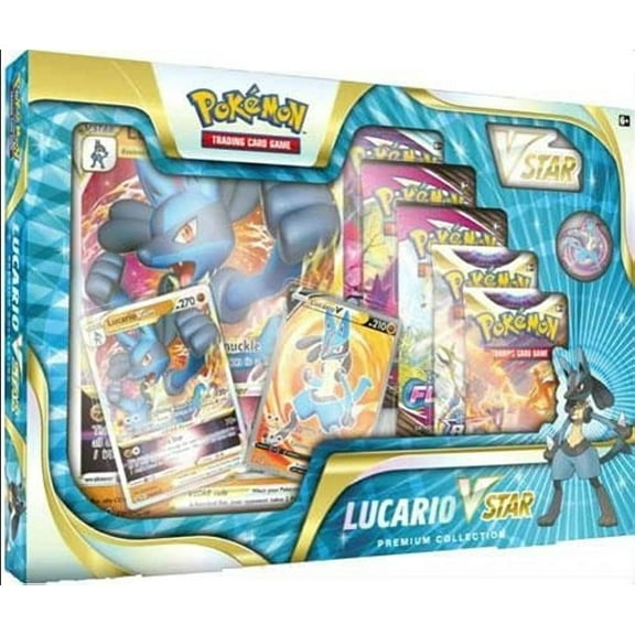 Pokemon Lucario Vstar Premium Collection Box - 6 Booster Packs