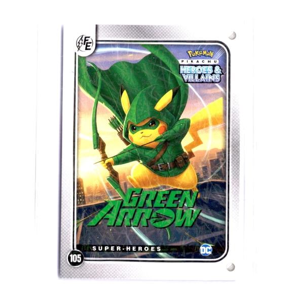 Pokemon MARVEL/DC Pikachu Green Arrow PRIZM #105 2025 Trading Card