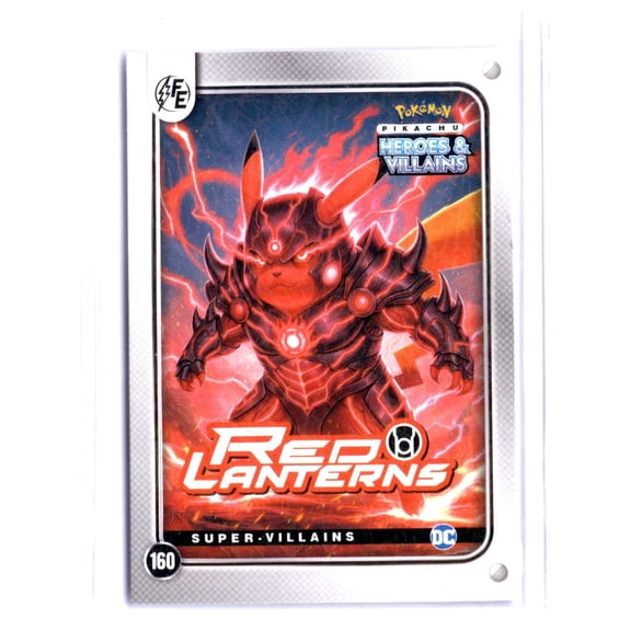 2025 Pokmon MARVEL DC Pikachu Red Lanterns Prizm #160 English Trading Card