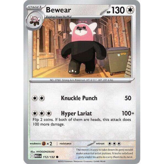 Pokemon ME01: Mega Evolution Common Bewear #112