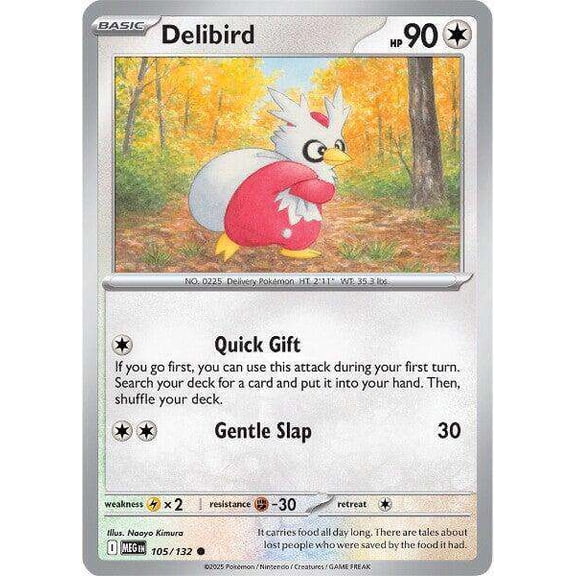 Pokemon ME01: Mega Evolution Common Delibird #105