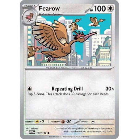 Pokemon ME01: Mega Evolution Common Fearow #103