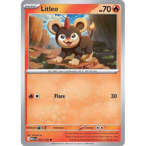 Pokemon ME01: Mega Evolution Common Litleo #23