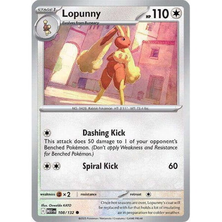 Pokemon ME01: Mega Evolution Common Lopunny #108