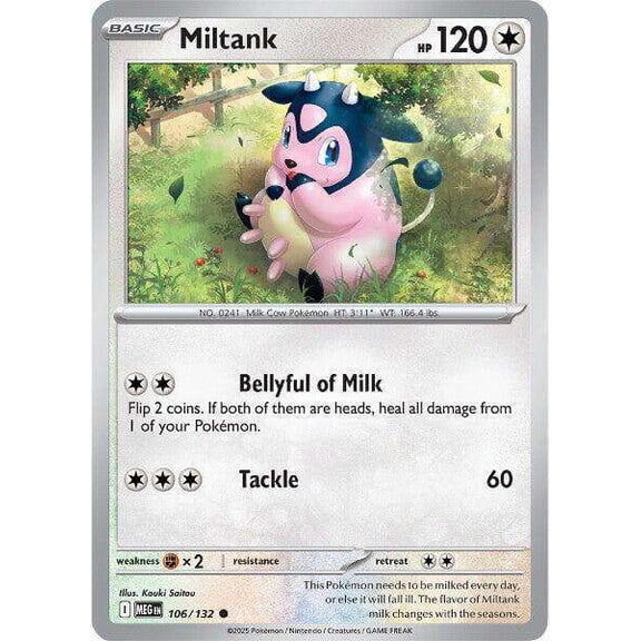Pokemon ME01: Mega Evolution Common Miltank #106