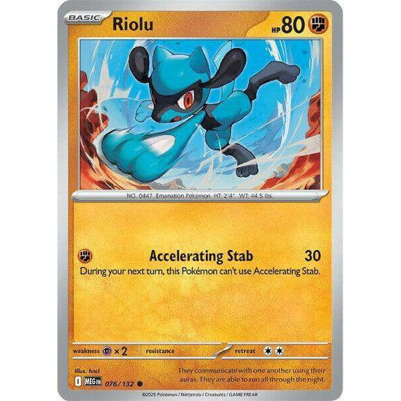 Pokemon ME01: Mega Evolution Common Riolu #76