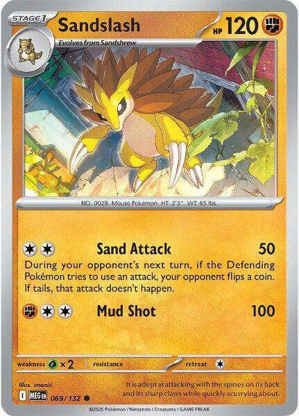 Pokemon ME01: Mega Evolution Common Sandslash #69 - Walmart.com