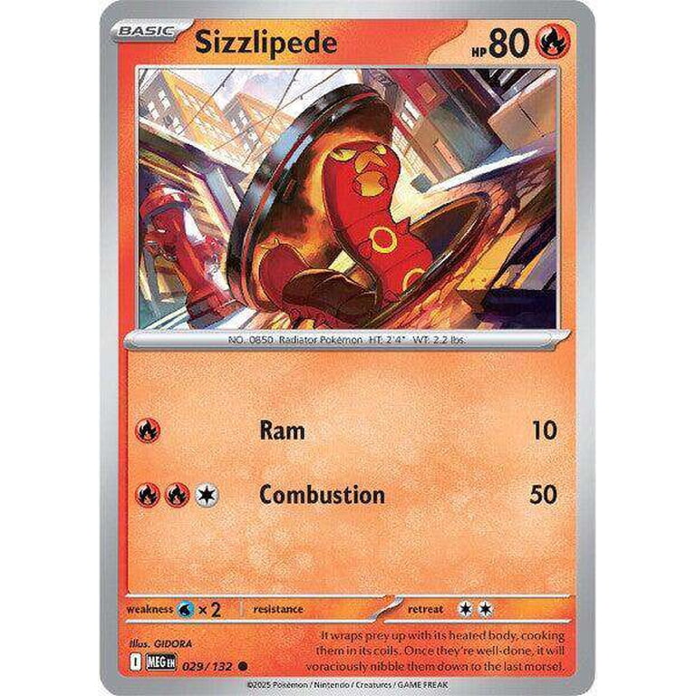 pokemon me01 card list Pokemon ME01: Mega Evolution Common Sizzlipede #29