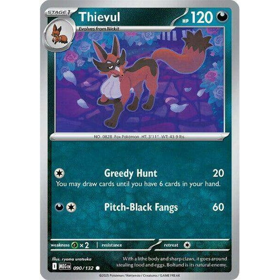 Pokemon ME01: Mega Evolution Common Thievul #90