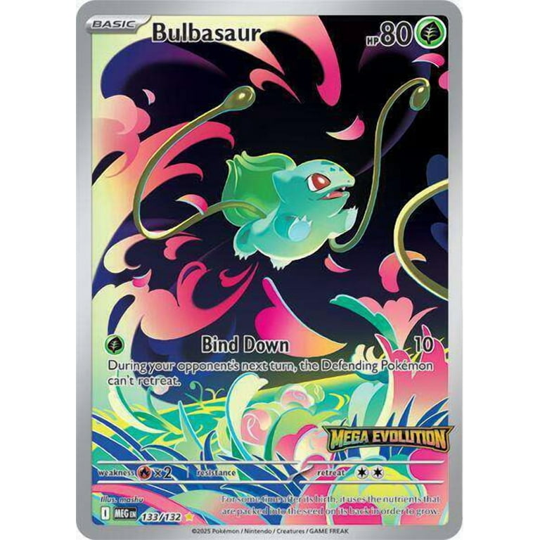 bulbasaur pokemon card ME01: Mega Evolution Illustration Rare #133 [Mega Evolution Stamp] MINT 9 Player Bulbasaur | Pokémon Cards and