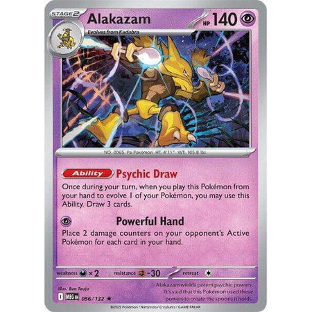 Pokemon ME01: Mega Evolution Rare Alakazam #56