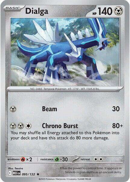 shiny dialga pokemon card Pokemon ME01: Mega Evolution Rare Dialga #95