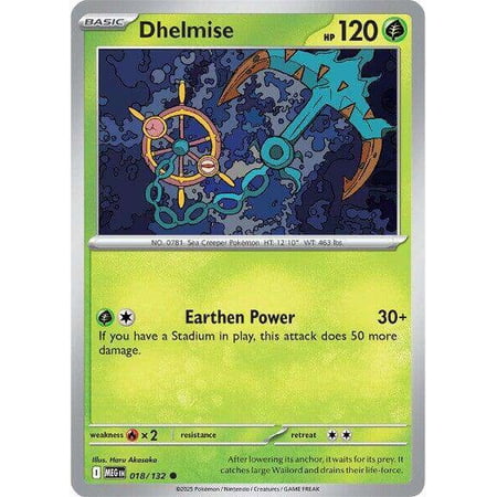Pokemon ME01: Mega Evolution Uncommon Dhelmise #18
