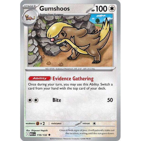 Pokemon ME01: Mega Evolution Uncommon Gumshoos #110