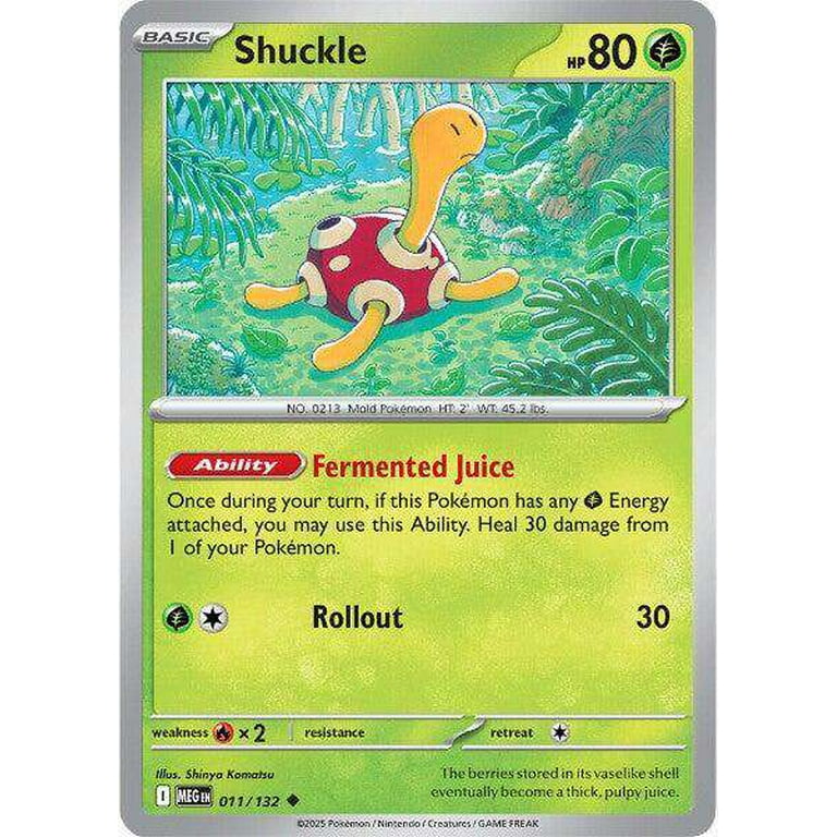 Pokemon ME01: Mega Evolution Uncommon Shuckle #11 - Walmart.com Pokemon ME01: Mega Evolution Uncommon Shuckle #11 - Walmart.com