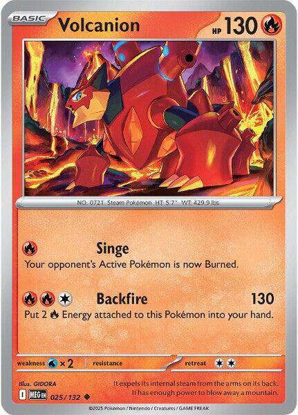 Pokemon ME01: Mega Evolution Uncommon Volcanion #25