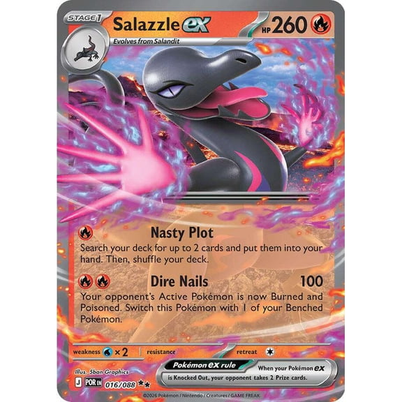 Pokemon ME03: Perfect Order Double Rare Salazzle ex #16