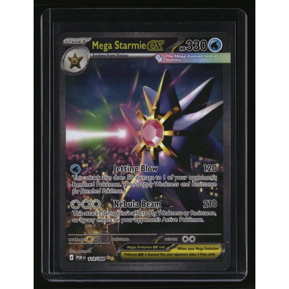 Pokemon ME03 Perfect Order Mega Starmie ex 118/088 Lightly Played Trading Card