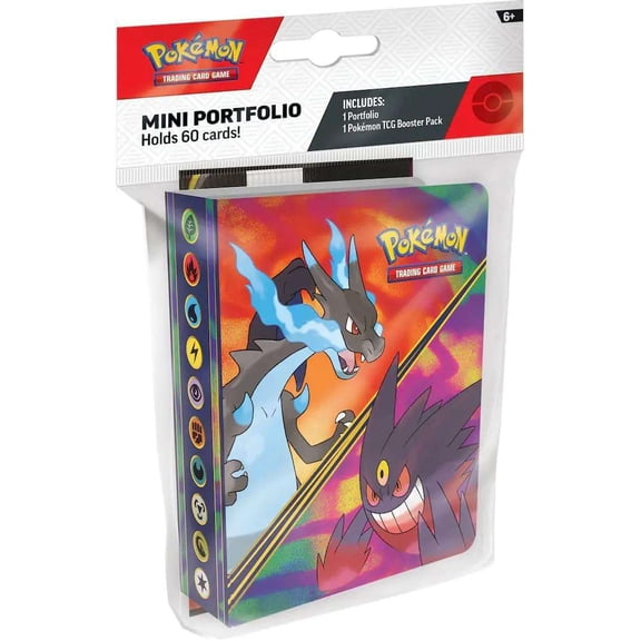 Pokemon Mega Evolution Phantasmal Flames Mini Portfolio [Includes 1 Booster Pack, Holds 60 Cards]