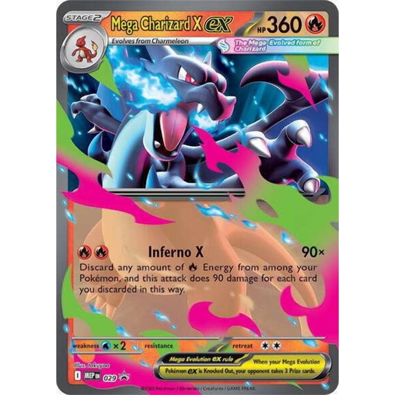 Pokemon Mega Evolution Promo Double Rare Mega Charizard X ex MEP029